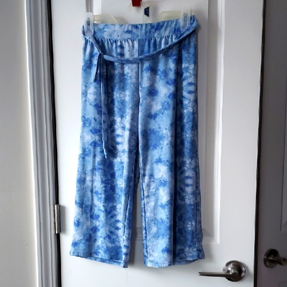 No Comment Girls Blue Tie-Dye Lounge Pants Large